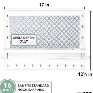 Wall-mounted jewelry organizer